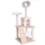 lionto Kratzbaum Kletterbaum Katzenkratzbaum Katzenbaum Höhe 133 cm, beige/weiß