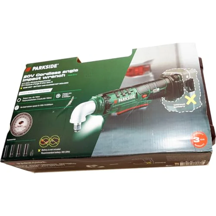 HEADNMORE Bundle mit PARKSIDE 20V 1/2 Zoll Akku Winkelschlagschrauber PAWS 20 A1 und HEADNMORE Schlüsselanhänger – Bild 5