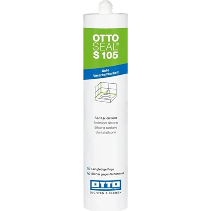 OTTOSEAL S 105 Sanitär-Silikon 310 ml Kartusche C43 manhattan - Langlebige Fuge, sicher gegen Schimmel – Bild 1