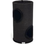 Beeztees BZ KRATZTONNE STINA SCHWARZ 37 (70 cm, Grau), Katzenbaum mit Sisal, Teppich und Plüsch