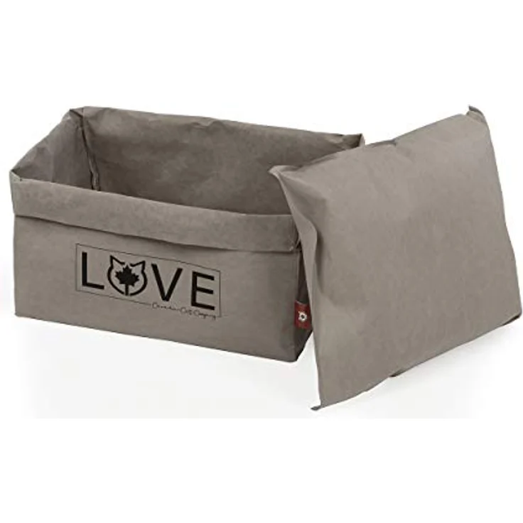 CanadianCat Company | Katzenbett 45 x 35 x 35 cm - Kuschelbett, Bettchen für alle Katzen die Pappe und Papier lieben – Bild 4