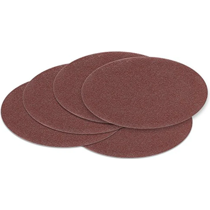 StickandShine 125 mm Schleifscheiben SET, 50 Stück ohne Loch, P150 P120 P100 P80 P60, rot, Klett Schleifpapier für Exzenter Multischleifer – Bild 2