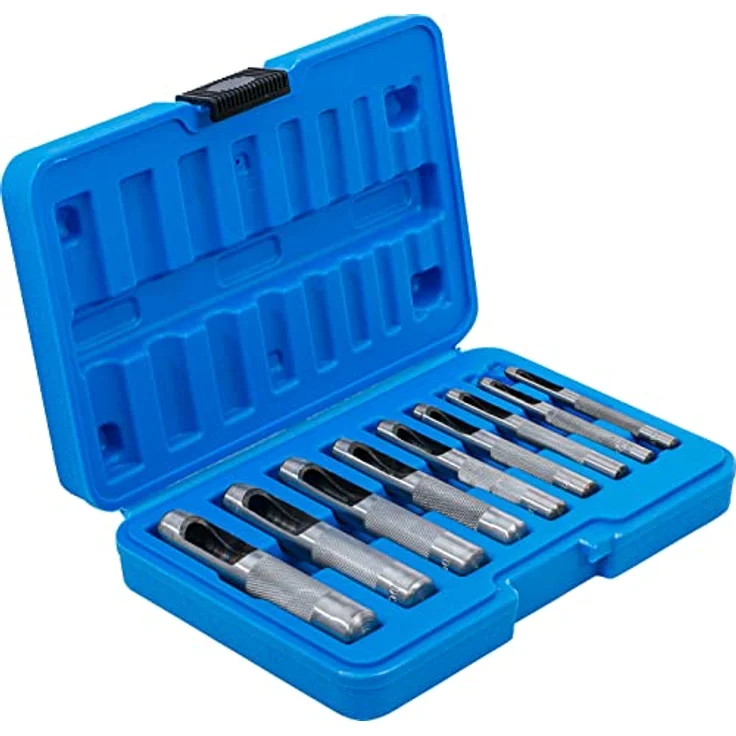 BGS technic Bohrer- und Bitset 565, Kunststoffkassette mit Locheisen 3-12 mm, 700 g – Bild 3