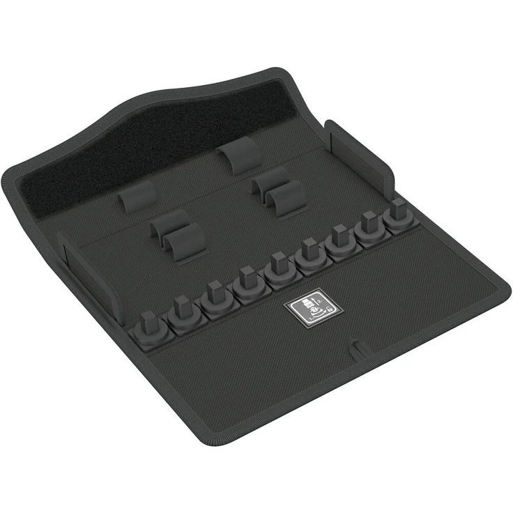 Wera 9473 Textile Box 8004 B Zyklop Metal, robuster Werkzeugkoffer für Knarrensätze 3/8", platzsparendes Design