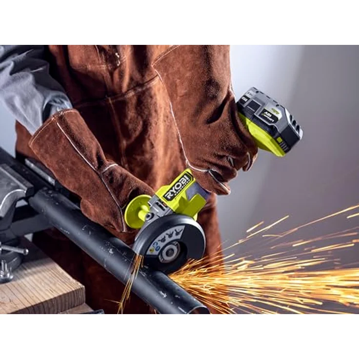 Ryobi RYOBI 18 V ONE+ Brushless Akku-Winkelschleifer RAG18BL-0, leistungsstarker bürstenloser Motor, 125 mm Scheibendurchmesser, ohne Akku & Ladegerät – Bild 7