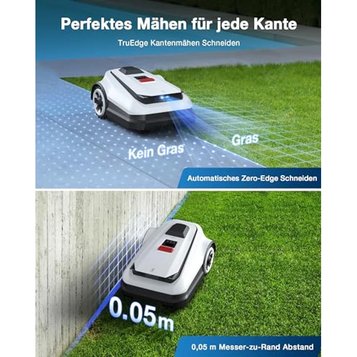 Ecovacs Mähroboter GOAT A1600 mit vollautomatischer Kartierung, White One Size – Bild 7