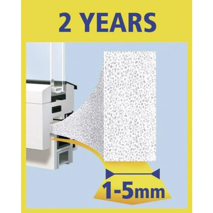 tesamoll Schaumstoffdichtung für Fenster und Türen, einfache Qualität, 6m x 9mm – Bild 4