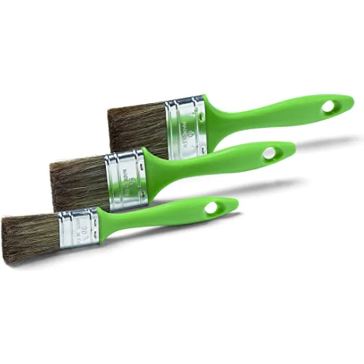 Schuller Eh'klar 70385 Timber M Set Lasur Pinselset, 3-teilig, Kunststoffstiel, 30, 50 und 60mm für Lasuren und Holzschutz
