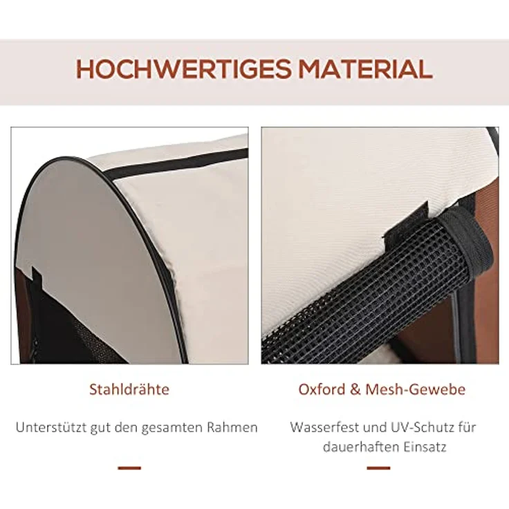 PawHut Stabile, faltbare Transporttasche für kleine Hunde, Welpen, Katzen und andere Kleintiere! Größe S – Bild 5