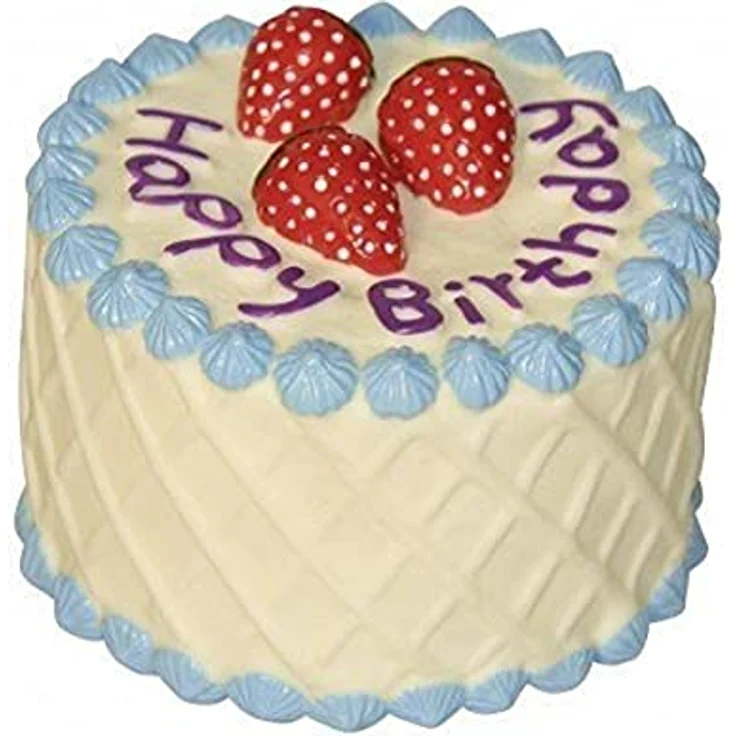 Kerbl Geburtstagskuchen Hundespielzeug, 10 cm (Farbe kann variieren) – Bild 1