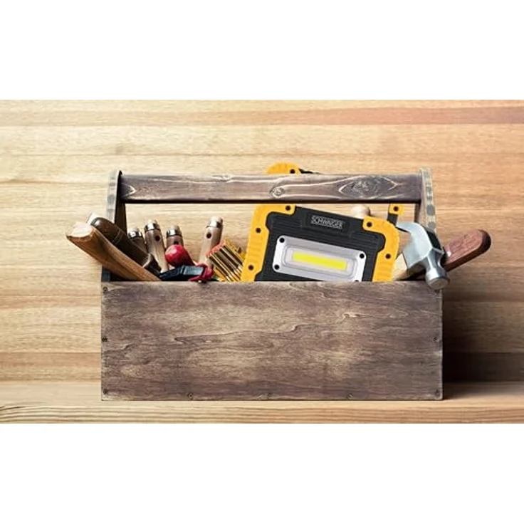 Schwaiger Multifunktionsstrahler, spritzwassergeschützt mit COB-LED, robust, Schwarz/Gelb – Bild 7