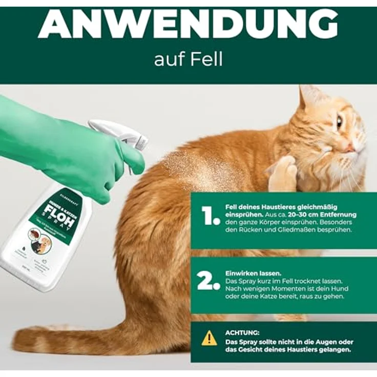 Silberkraft Flohspray für Hunde und Katzen, Anti-Floh-Spray mit Geraniol, 500 ml, Made in Germany – Bild 5