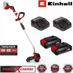 Einhell Professional Akku-Rasentrimmer GP-CT 36/35 Li BL-Solo 36V, kraftvoll mit 35 cm Schnittbreite, Brushless Motor, inkl. 2 Akkus und Ladegeräte