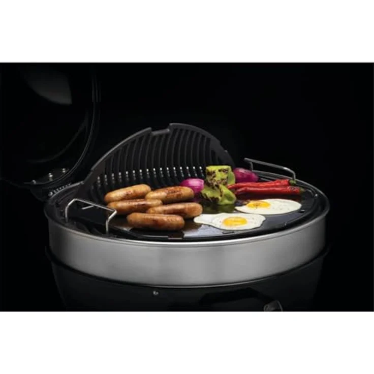 Napoleon Gusseisen-Grillplatte, Piastra Griglia, 57 cm für NK22- und PRO22-Kugelgrills, schwarze Farbe, gleichmäßige Wärmeverteilung – Bild 3