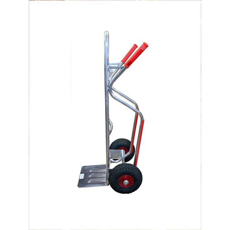 RLW-Gerätevertrieb Sackkarre Aluminium, Alu-Sackkarre 200 kg mit großer Ladeschaufel 280x280 mm, Made in EU