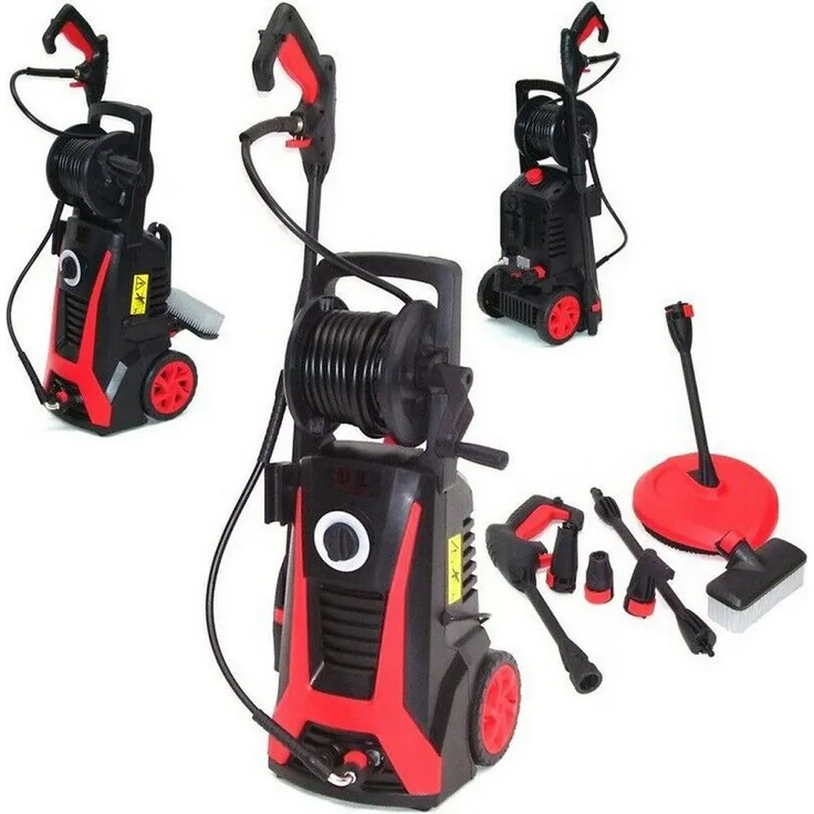 Apex Hochdruckreiniger 2500W mit 8m Schlauch und Flächenreiniger, 56031 - Blau