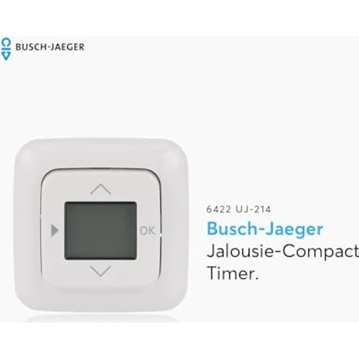 Busch-Jaeger Zeitschaltuhr 6422 UJ-214, kompakter Timer für Rollladen- und Jalousietriebe, inkl. Reflex SI Zentralscheibe und Abdeckrahmen 1-fach – Bild 2