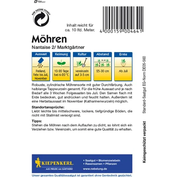 Möhren Nantaise 2 / Marktgärtner – Bild 3