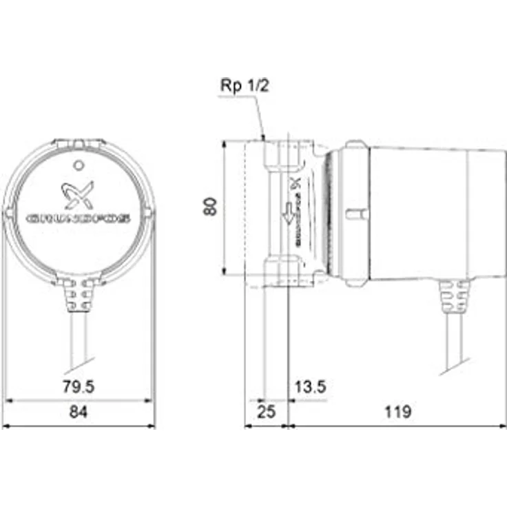 Grundfos Umwälzpumpe UP 15-14 Uhr B 97916771 – Bild 4