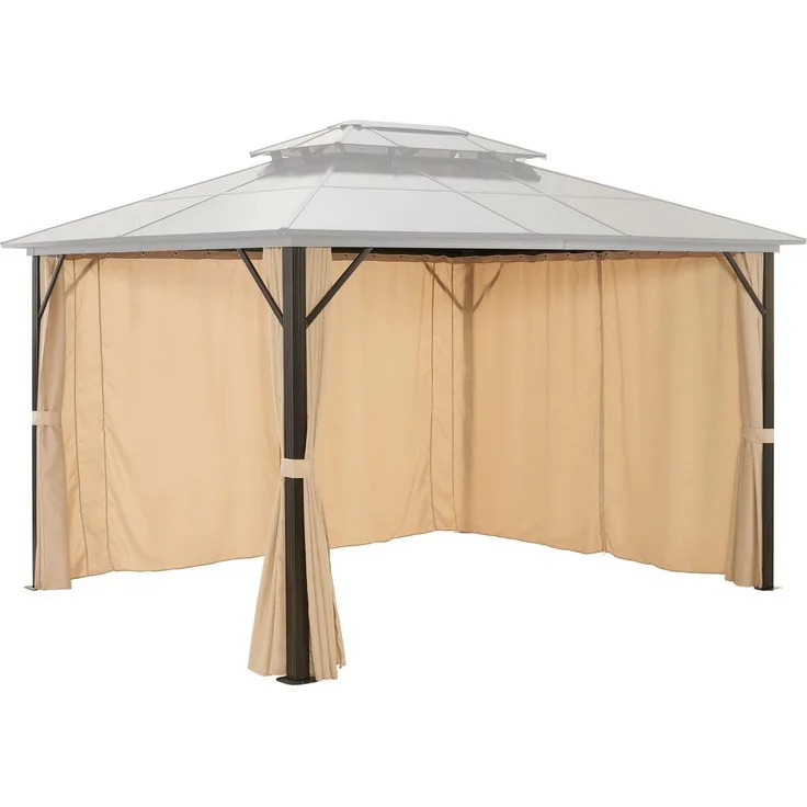 KONIFERA Pavillonseitenteil Alicante, beige, passend für Pavillon 300x365 cm, 4-Elemente, Polyester