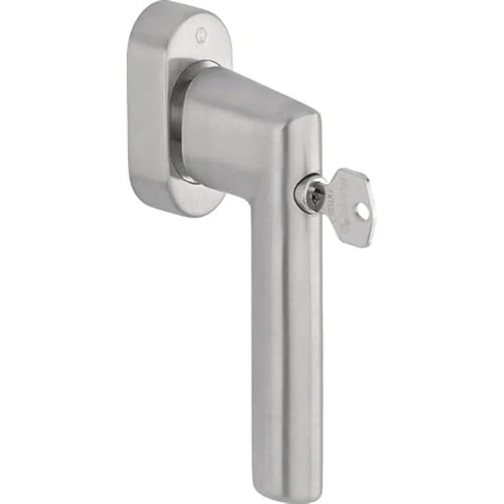 HOPPE Fenstergriff Amsterdam E0400S/UD9056, abschließbar, Edelstahl matt, für 32-42mm Fensterprofile – Bild 1
