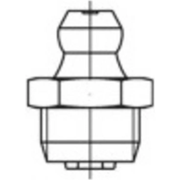 Toolcraft Kegelschmiernippel DIN 71412 S, 8 mm Durchmesser, galvanisch verzinktes Metall, 100 Stück Set
