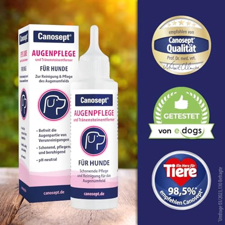 Canosept Augenpflege für Hunde 120ml - Tränenfleckenentferner - Beruhigend und pH-neutral - Ohne Parfum - Ideal für empfindliche Hundepflege – Bild 5
