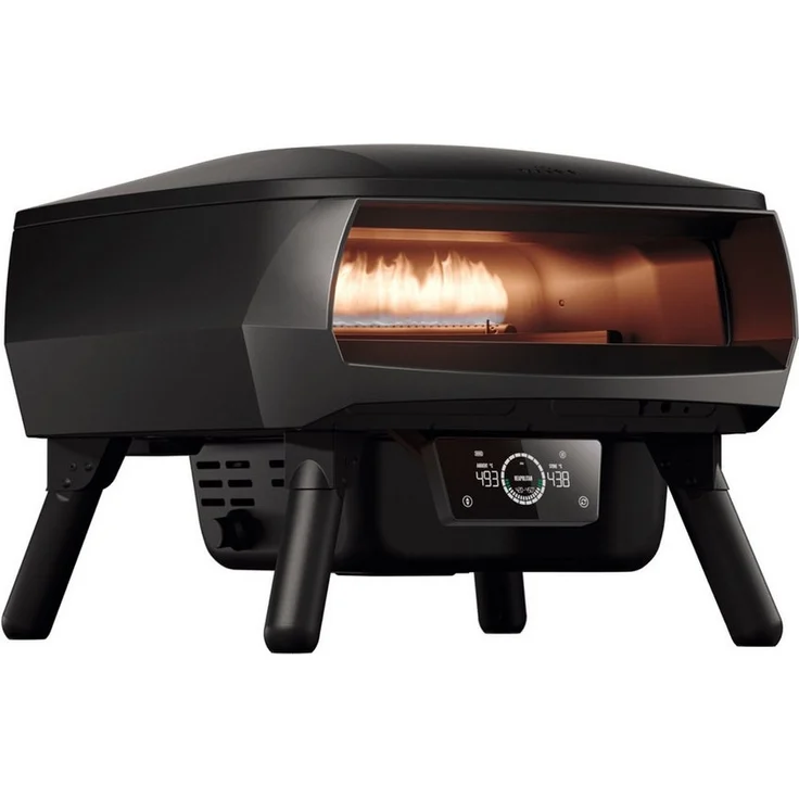 Witt Etna Rotante 13" Control Gas Pizzaofen, rotierend, 2 Brenner mit 7,1 kW und abnehmbarem TFT-Display, Matt Schwarz