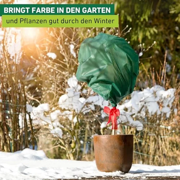 Windhager Wintervlies, Thermovlies, Kälteschutz, Frostschutz für Pflanzen, Winterschutz, grün, 1,6 x 10 m, 30g-m², 07919 – Bild 3