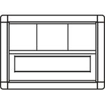 Ritto, Briefkasten, 1885070 Portier Briefkastenrahmen 3-fach 1WE weiss