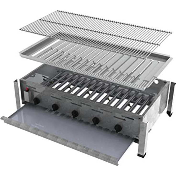 ChattenGlut Gasgrill Gastrobräter 18kW mit Rost, Edelstahl, Piezozündung, Hessen Germany hergestellt – Bild 6