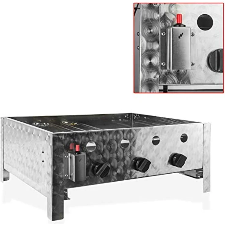 Activa 3-flammiger Gasgrill Gastrobräter (12525), Maße 64,5 x 29 x 52,5 cm – Bild 3