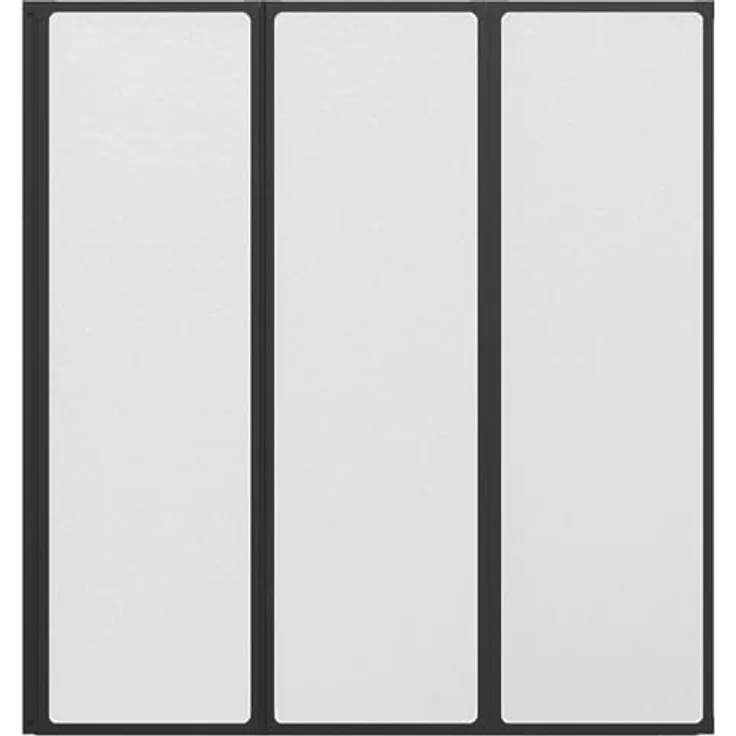 vidaXL Duschwand Schwarz, faltbare Duschabtrennung aus Aluminium, 132 x 2 x 140 cm, modern und pflegeleicht – Bild 6