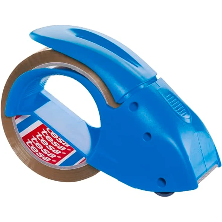 tesapack Abroller Pack' n' Go - Ergonomischer, blauer Handabroller für Paketbänder - Inklusive 50 m x 48 mm Klebeband - Preisvergleich – Bild 2
