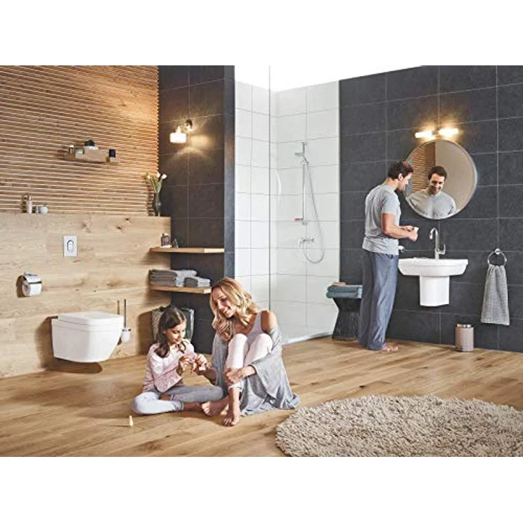 GROHE Essentials - Toilettenbürstengarnitur (Wandmontage, pflegeleicht, langlebig) , rund, chrom, 40374001 – Bild 5