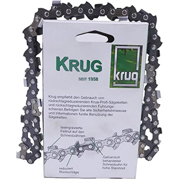 Fritz Krug Ersatzkette Set 2 Stück Profi C Sägeketten 325 1.6 mm 63 + Führung, Halbmeissel, 40cm, passend für Stihl - Preisvergleich – Bild 3