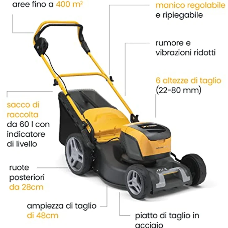 STIGA Akku Rasenmäher Collector 548 AE Kit (1,3kW), 60L Korb, mit 48V (4Ah) Akku und Lade – Bild 2