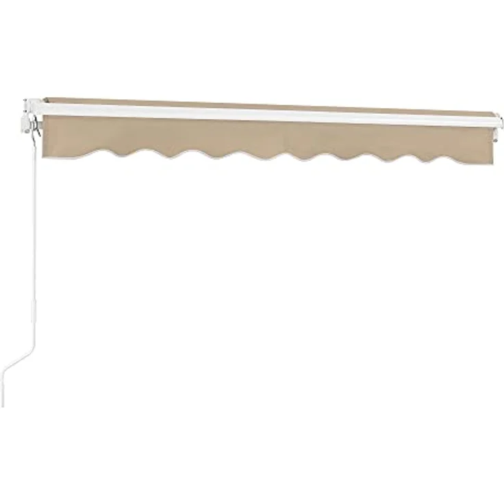 (en.casa) - Gelenkarmmarkise 250x200cm mit Handkurbel Beige – Bild 7