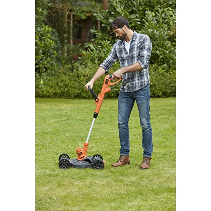 Black+Decker BESTA530CM-QS BESTA530CM 3-in-1 Multi-Trimmer-Rasenkantenschneider - Rasenmäher (550W, 30 cm Schnittbreite, AFS automatische Fadenverlängerung, inkl. Mäh-Chassis, für Kleine) schwarz – Bild 3