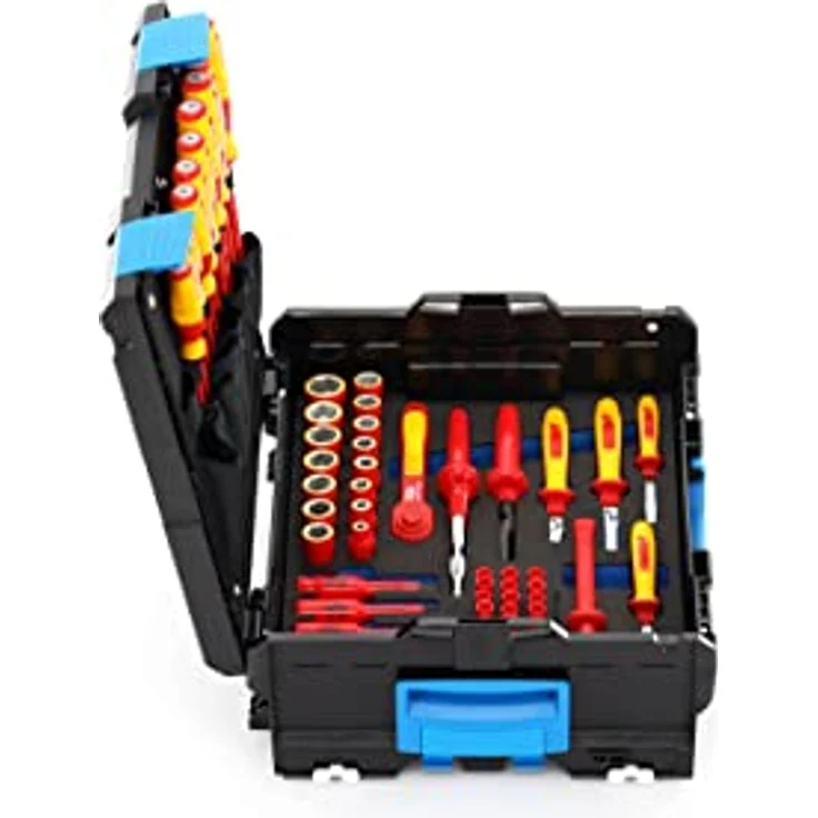 Gedore Werkzeugkoffer VDE-Werkzeugsortiment Hybrid, 53 Teile für Elektrofahrzeuge, EN 60900 isoliert, kompatibel mit Sortimo L-BOXX 136 – Bild 4