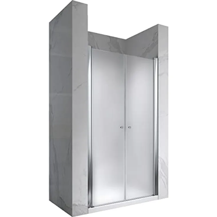 i-flair Satinierte Duschtür aus 6mm Sicherheitsglas mit Nanobeschichtung, HÖHE: 185 cm - ALLE GRÖßEN (70cm - Verstellbar: 68-72 cm) - Preisvergleich