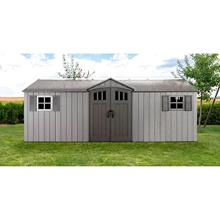 LIFETIME Kunststoff Gerätehaus Neptun | Dunkelgrau | 610x243x241 cm – Bild 5
