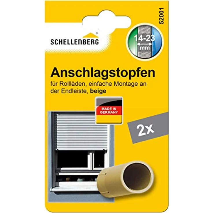 Schellenberg Anschlagstopfen Set, 2 Stück, Ø 20 mm, Kunststoff Beige - Schellenberg – Bild 2