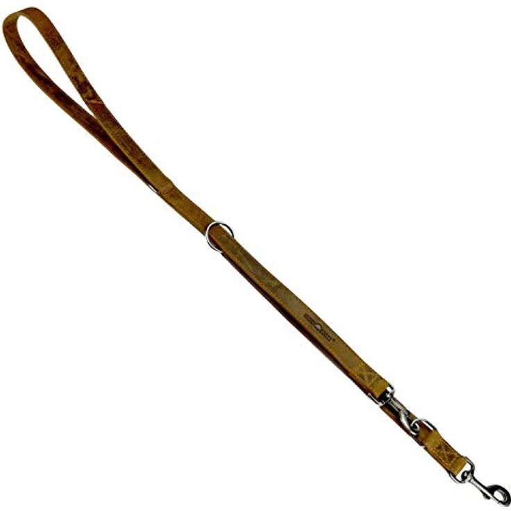 Greenburry Leder Führleine 200cm verstellbar Hundeleine Vintage antik braun – Bild 2