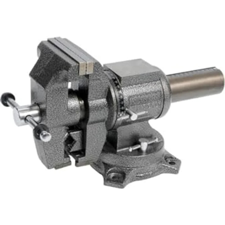 YATO 4 Zoll Schraubstock 360° drehbar Amboss mit Rohrhalter und 3 Spannvorrichtungen - Werkbank – Bild 2