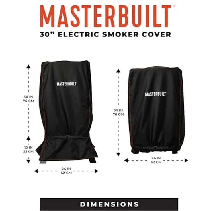 Masterbuilt® 76,2 cm Universelle Raucherabdeckung mit faltbarem Rock, schwarz, für Vertikale Raucher bis 750 cm² Kochfläche – Bild 4