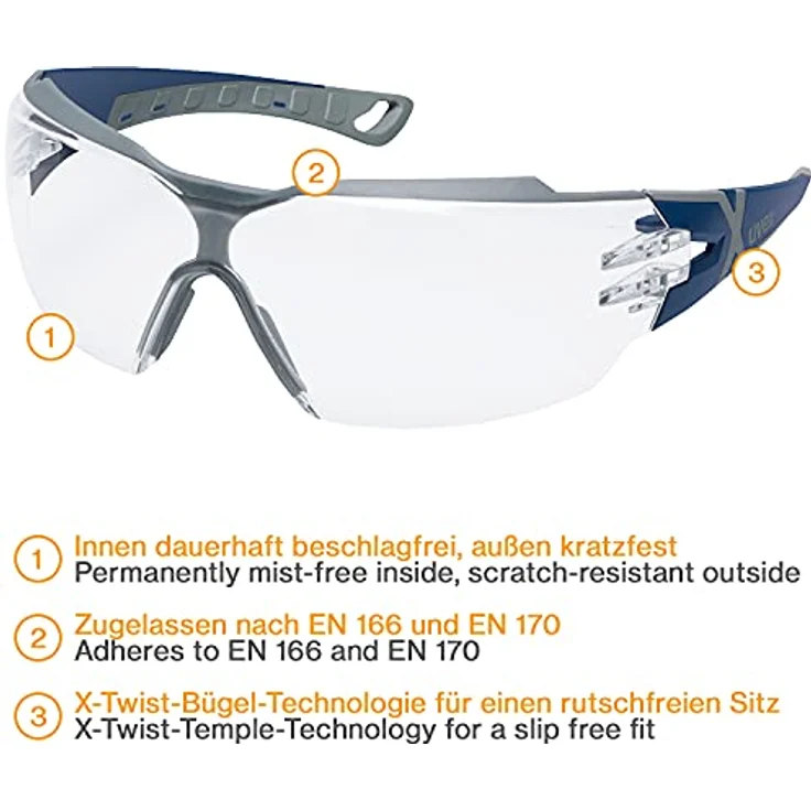 Uvex 9198257 Pheos Schutzbrille – Bild 3