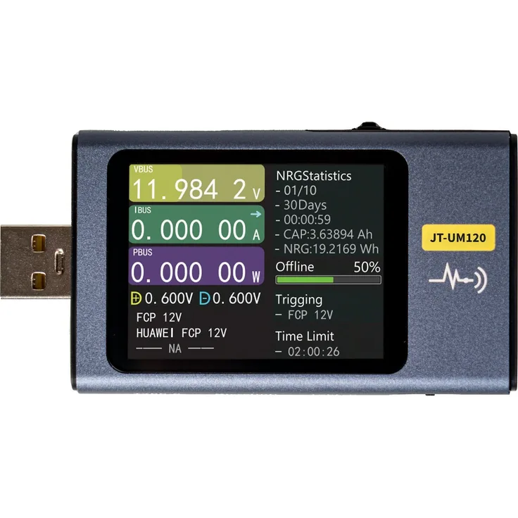 Joy-it Multimeter JOY-IT USB-Multimeter, JT-UM120 - Digitales Allround-Multimeter mit USB-Anschlüssen
