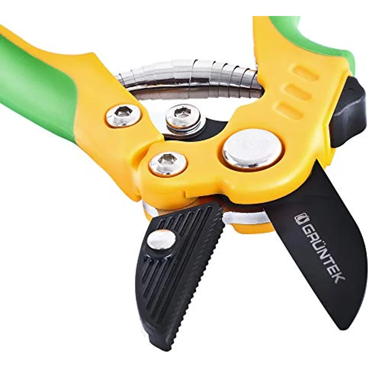 GRÜNTEK Amboss Gartenschere STAR, 220 mm, SK5 Klinge Teflon-beschichtet, ergonomische Soft-Touch Griffe, Einhand-Schnellverschluss, bis Ø 20 mm – Bild 2
