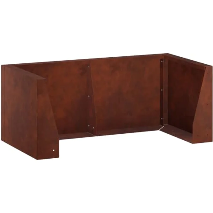 vidaXL Beetumrandung Stützmauer, 4 Stück, wetterfest aus Stahl in Rostoptik, 100 x 100 x 50 cm, modular und wetterbeständig – Bild 9